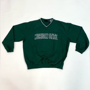 Michigan State University Stitched Nylon Pullover Jacket